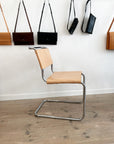 CHAIR - VINTAGE S33 CANTILEVER CHAIR IN NATURAL HARNESS LEATHER