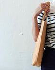 Tote/skuldertaske i læder: MIMI (naturfarvet)