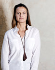 Nøglesnor i læder: CHRISSY (mørkebrun)