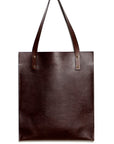 Tote/skuldertaske i læder: HEBERT (mørkebrun)