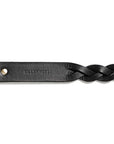 Plaited leather belt: HELLE (black)