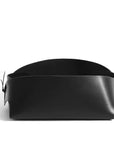 Leather basket: FOLD - medium (black)