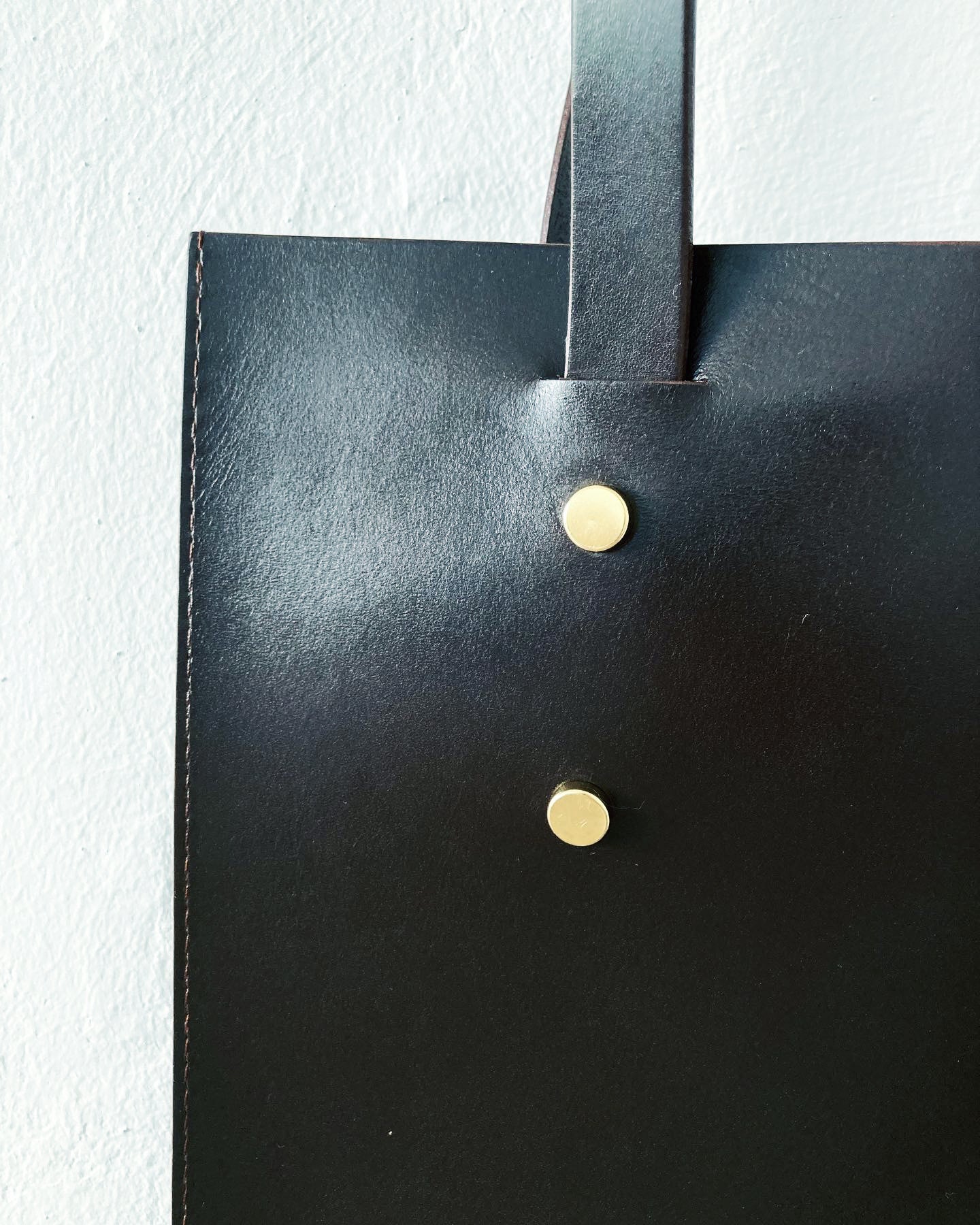 Leather tote: HEBERT kvadrat (black)