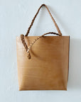 Leather tote & shoulder bag : MIMI (natural)