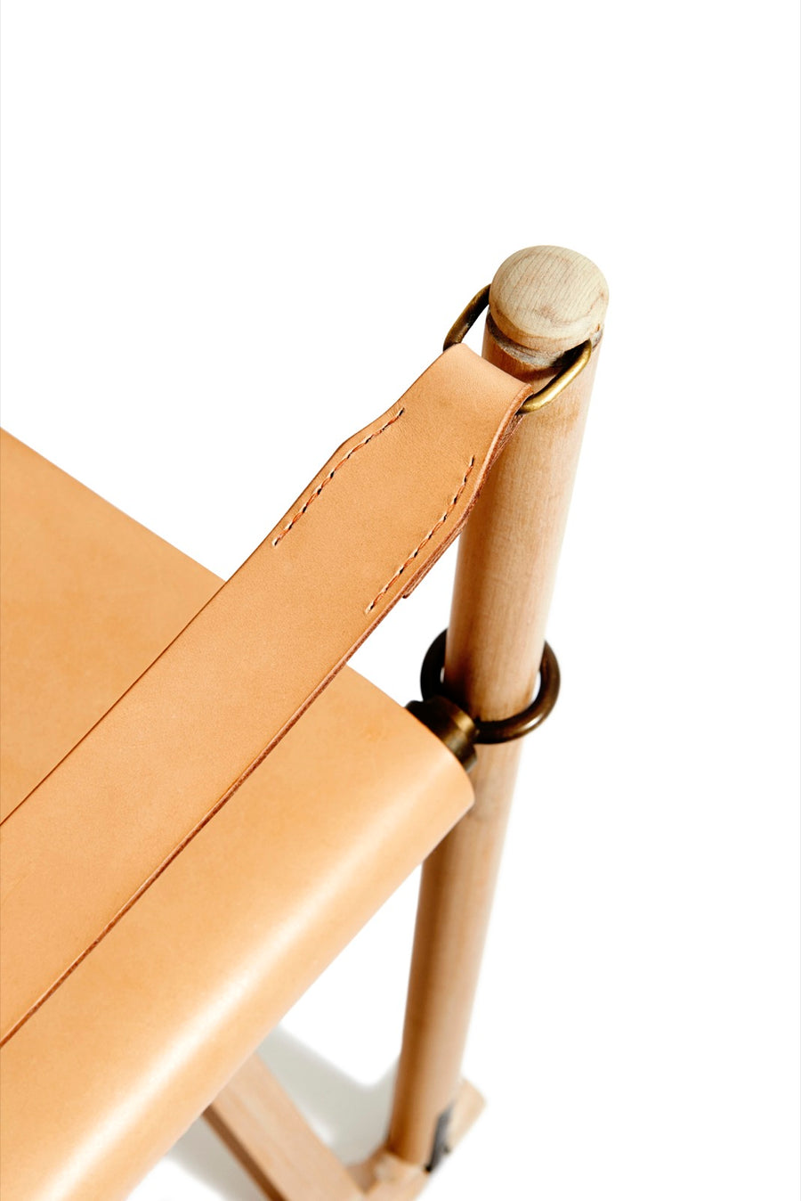 Leather Folding Chair - MK99200 - in beech