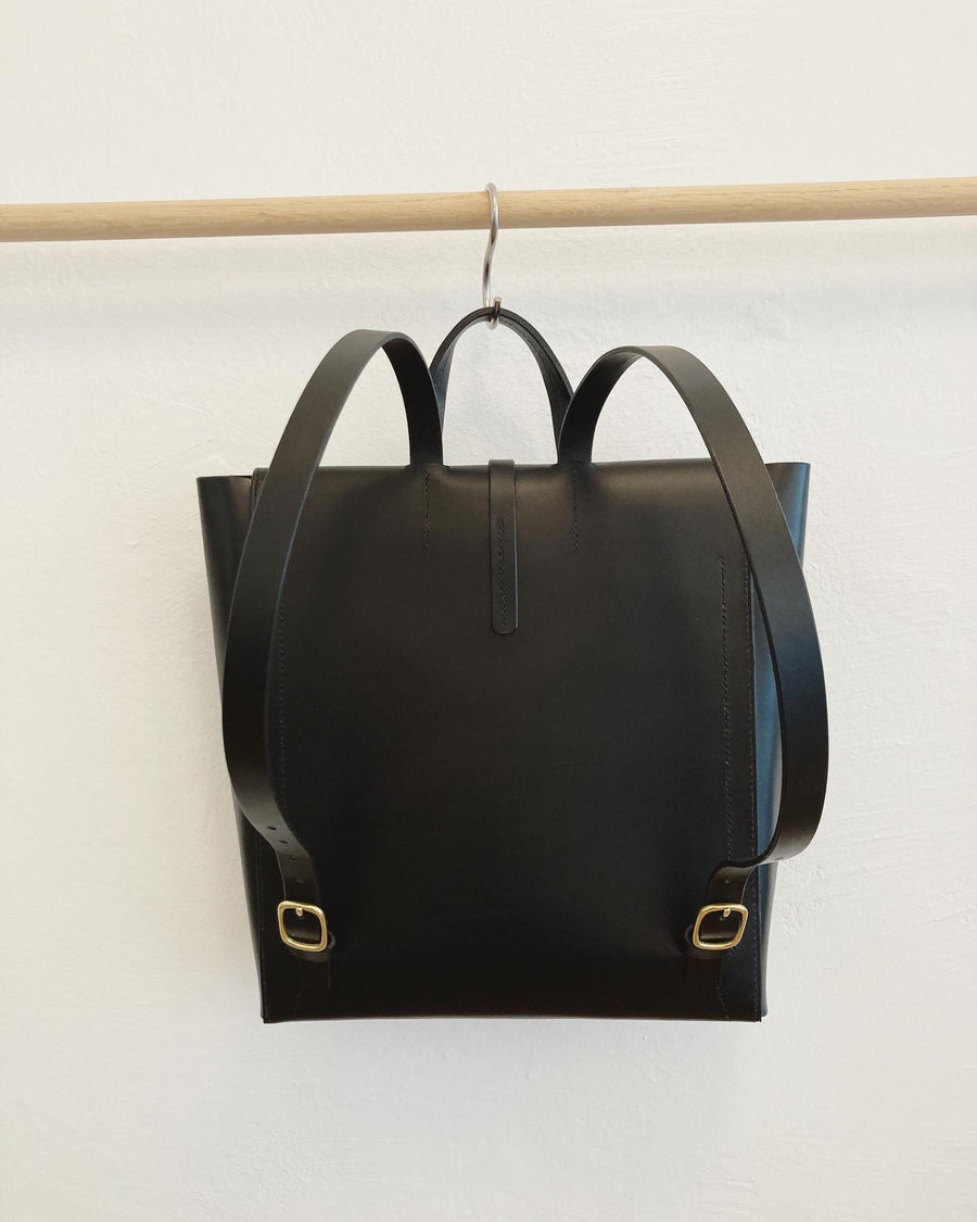 Leather backpack : KATHRINE (dark brown)