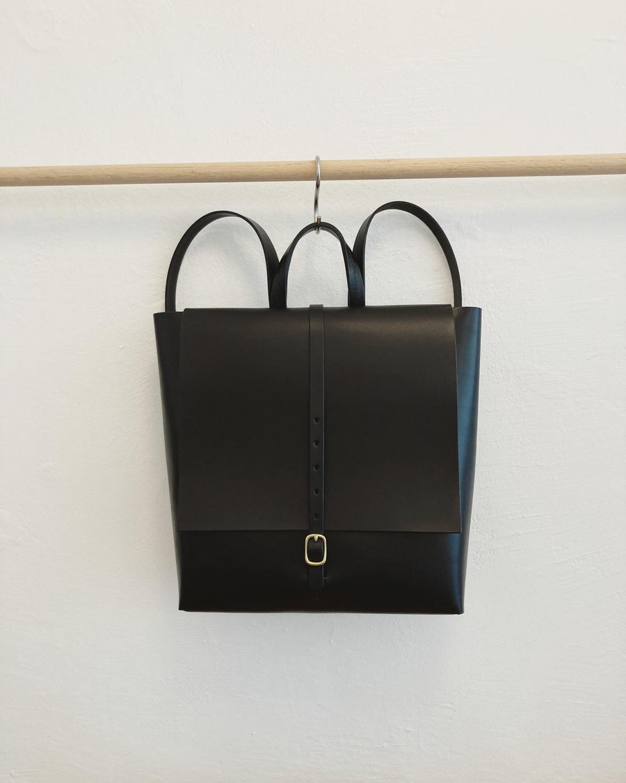 Leather backpack : KATHRINE (natural)