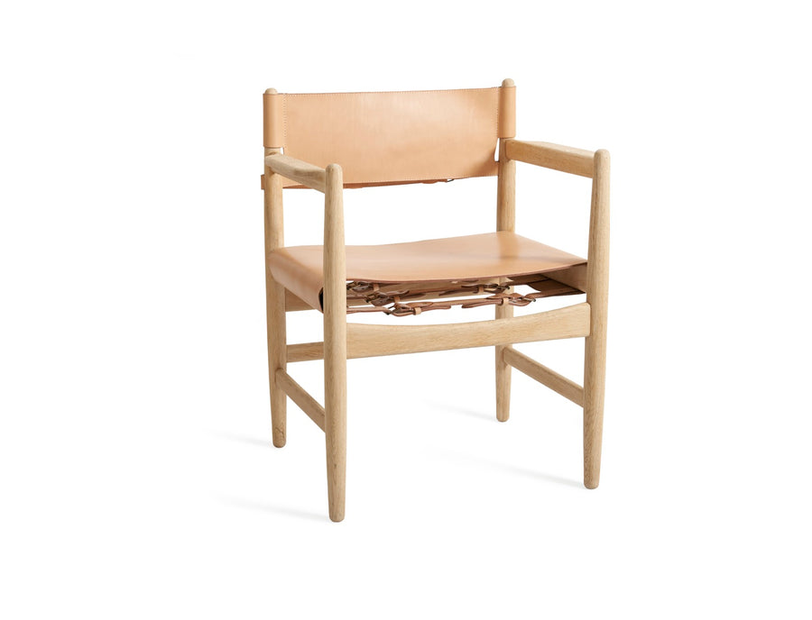 Arm chair 'Oresund-series' in oak and harness leather