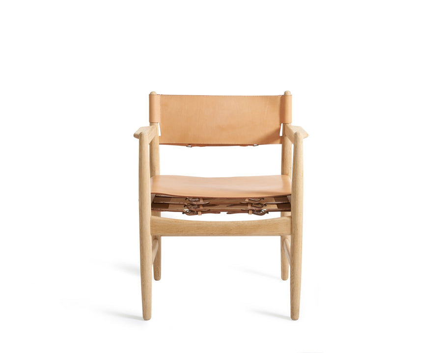 Arm chair 'Oresund-series' in oak and harness leather
