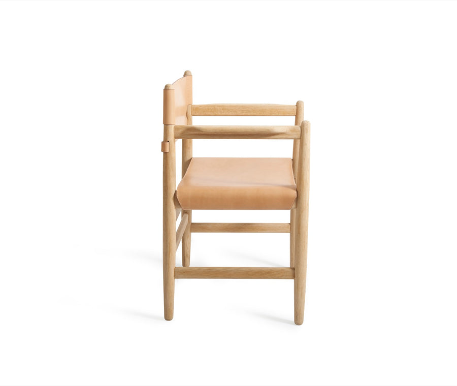 Arm chair 'Oresund-series' in oak and harness leather