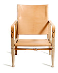 CHAIR - KK47000 SAFARI CHAIR IN ASH AND HARNESS LEATHER