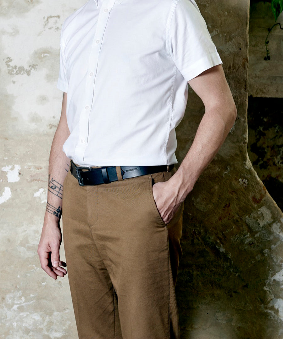 Leather belt: BJØRN (black)