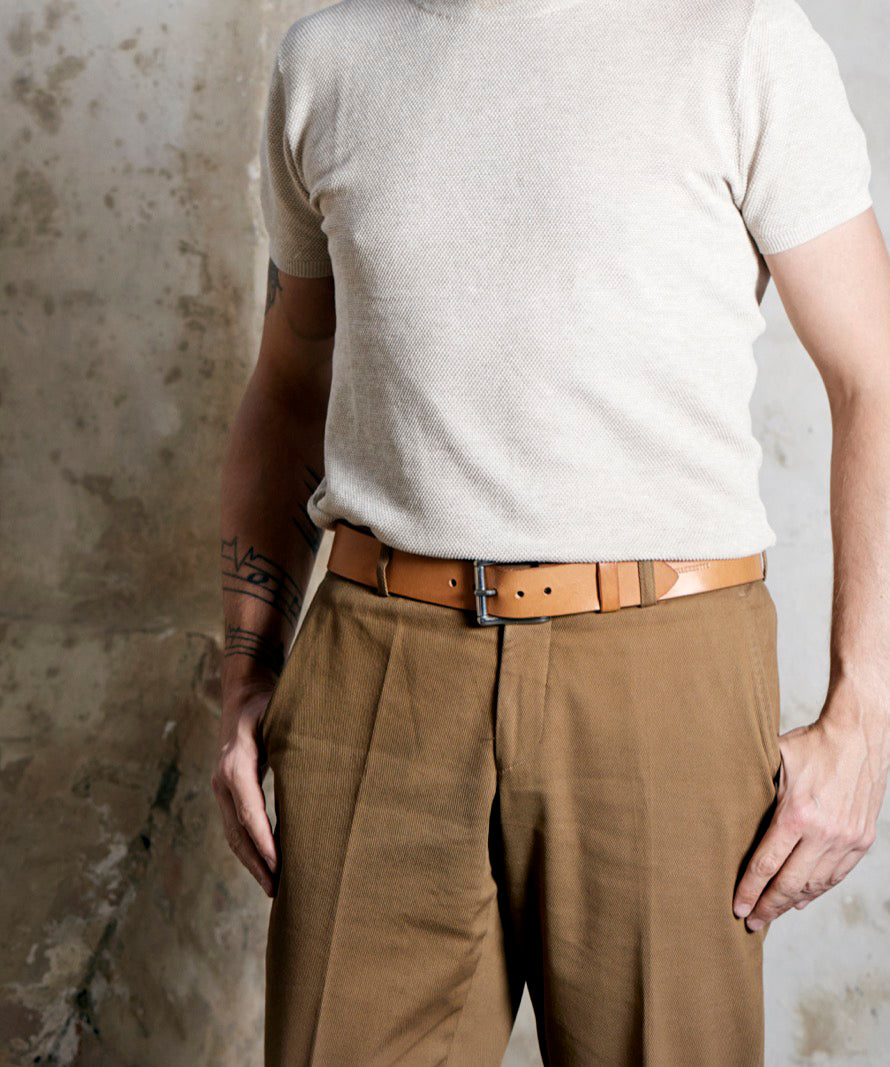 Leather belt: BJØRN (natural)