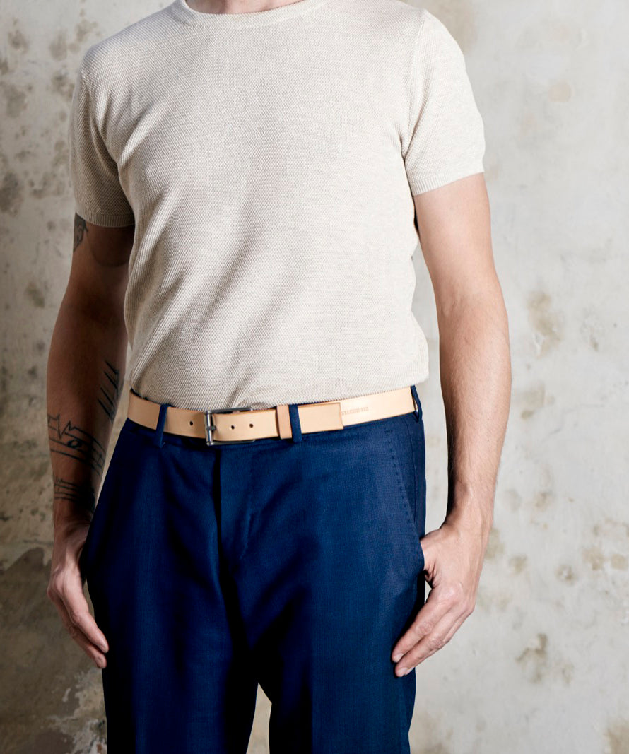 Leather belt: GORM (natural)