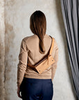 Leather bumbag: RIGMOR DOUBLE (dark brown)