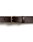 Leather belt: TRINE (dark brown)