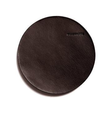 Leather coaster: VINO large (dark brown)