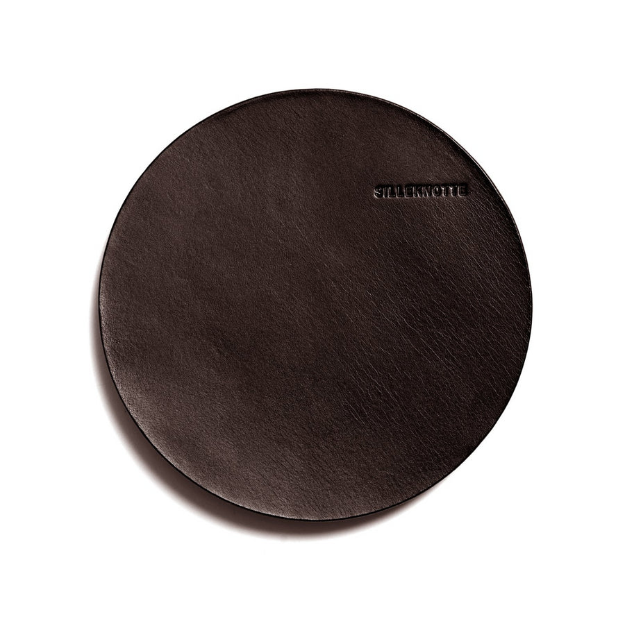 Leather coaster: VINO large (dark brown)