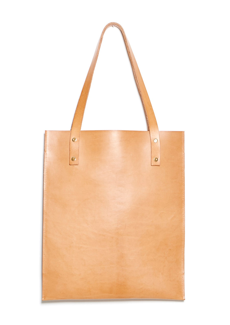 Leather tote: HEBERT (natural)