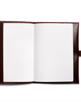 LEATHER A5 NOTEBOOK COVER: NOTE (DARK BROWN)