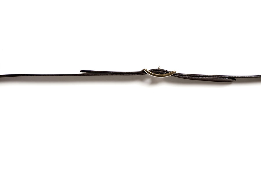 Leather belt: LAURITS (dark brown)
