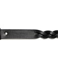 Plaited leather belt: HELLE (black)