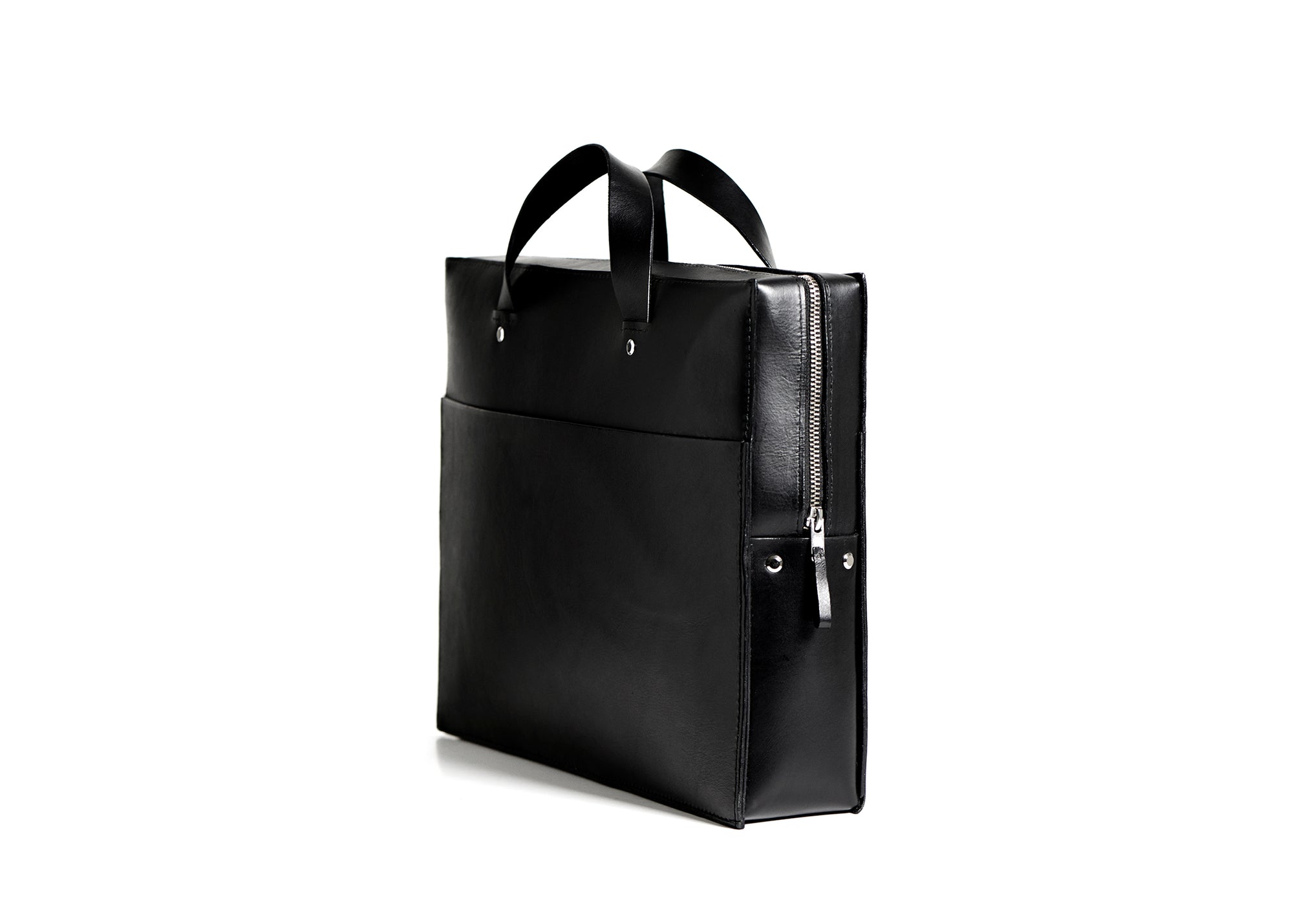 Leather briefcase: AMBASSADOR (black)