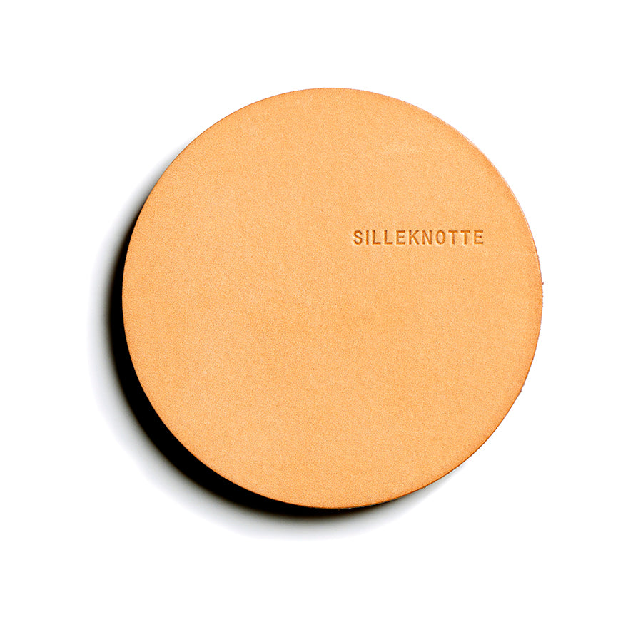 Leather coaster: VINO small (natural) - set of 4