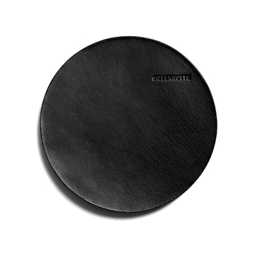 Leather coaster: VINO large (black)