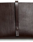 Leather computer sleeve: SIXTEN (dark brown)