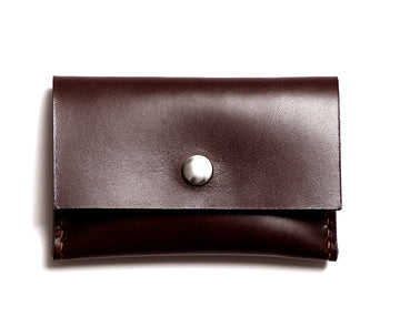 Leather wallet: GRANT (dark brown)