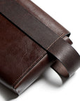 Leather bumbag: PETRINE (dark brown)