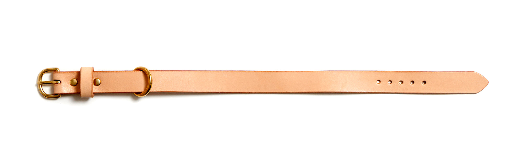 Leather dog collar: MESTER (natural)