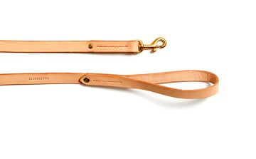 Leather dog leash: MESTER (natural)