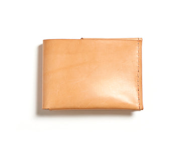 Leather bifold wallet: BECH (natural)