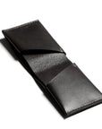 Leather bifold wallet: BECH (black)