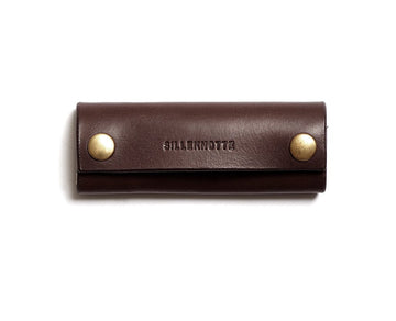Leather key pouch: KARL small (dark brown)