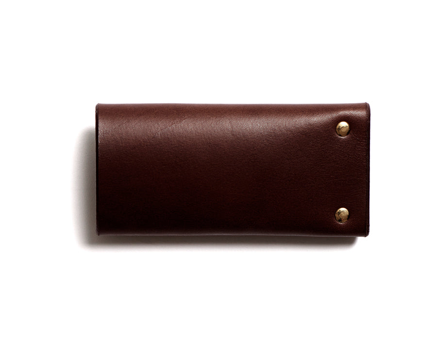 Leather key pouch: KARL (dark brown)