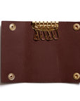 Leather key pouch: KARL (dark brown)