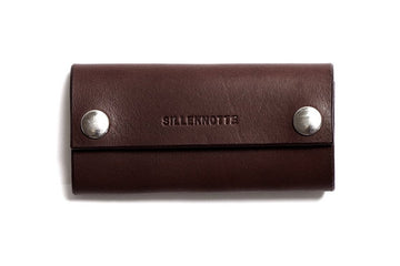 Leather key pouch: KARL (dark brown)