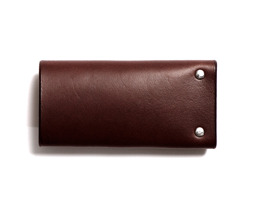 Leather key pouch: KARL (dark brown)