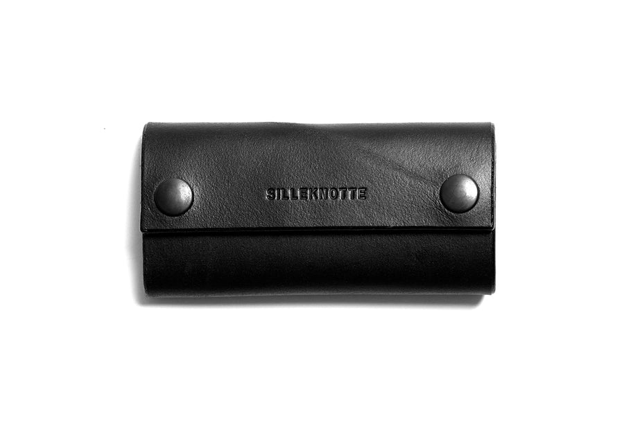 Leather key pouch: KARL large (black)