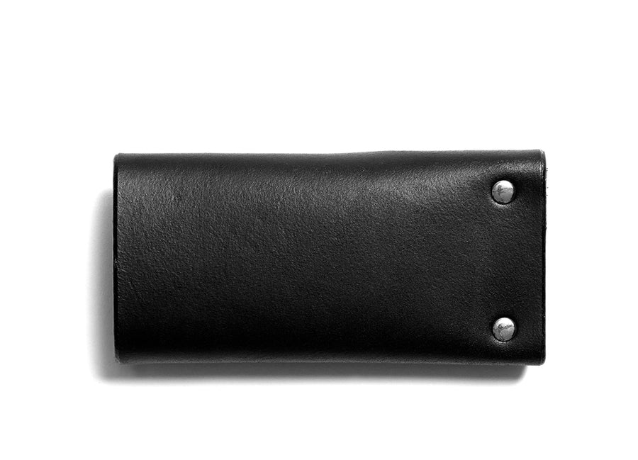 Leather key pouch: KARL large (black)