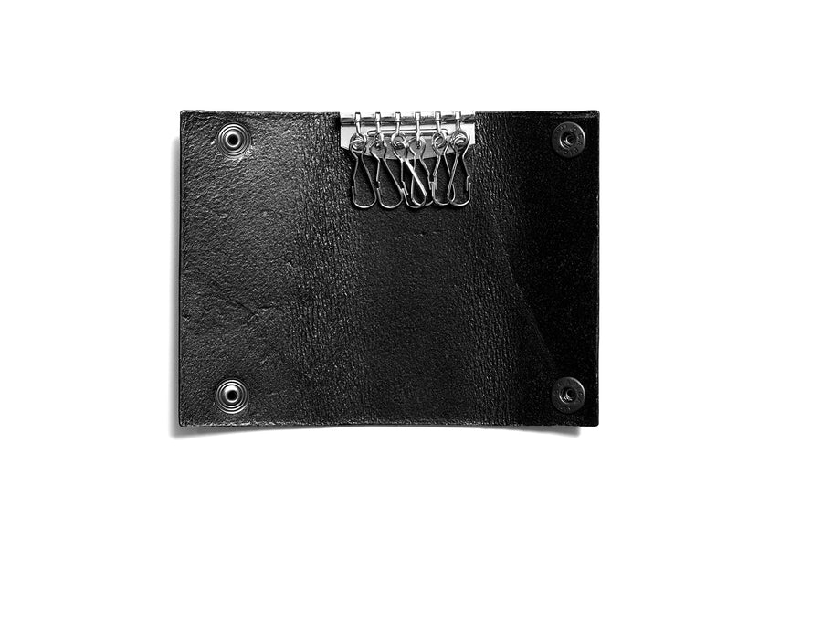 Leather key pouch: KARL large (black)