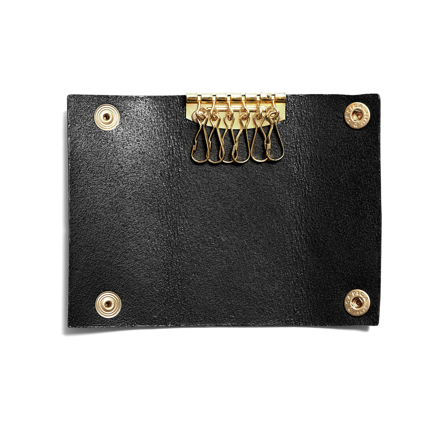 Leather key pouch: KARL large (black)