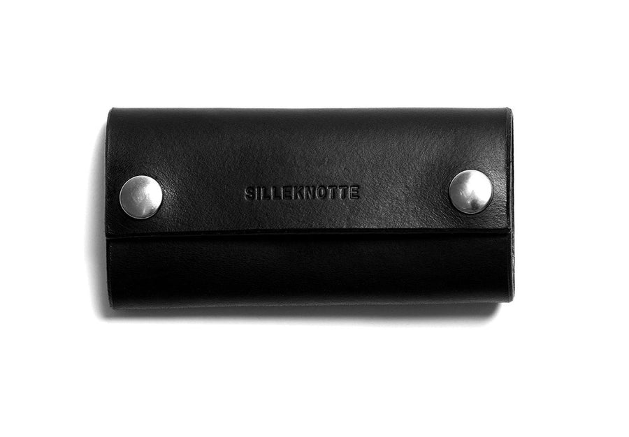 Leather key pouch: KARL large (black)