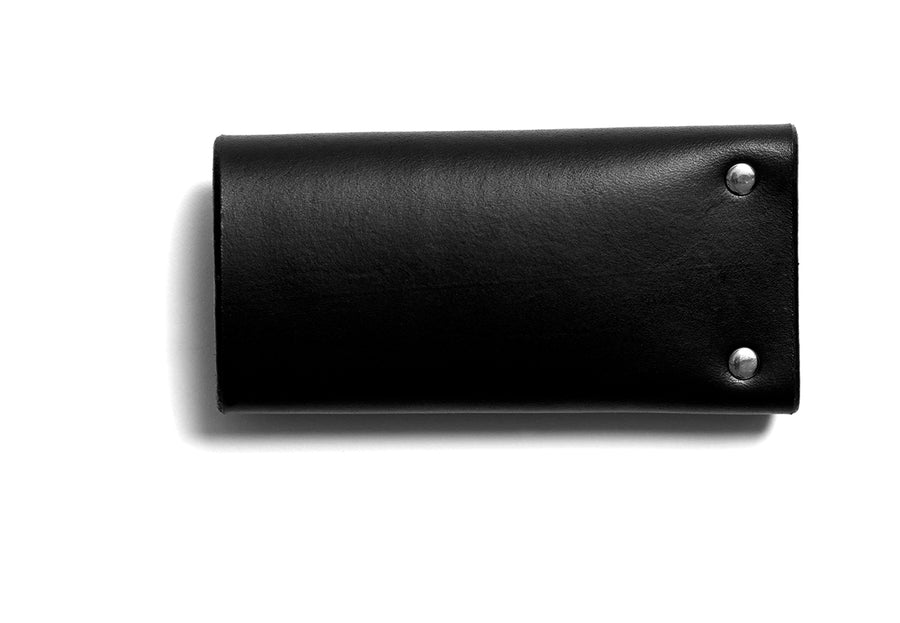 Leather key pouch: KARL large (black)