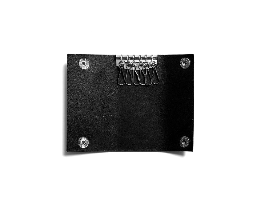 Leather key pouch: KARL large (black)