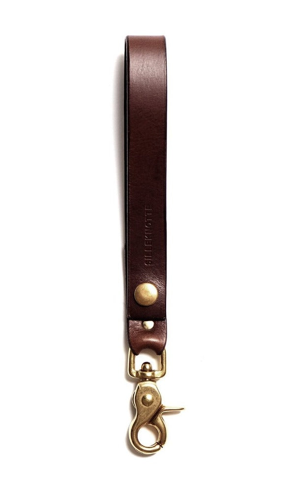 Leather keyring: CARLO medium (dark brown)