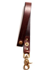 Leather keyring: CARLO medium (dark brown)